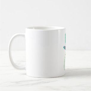 Dragonfly teckning I kärlek Dragonflies Gift-idé Kaffemugg
