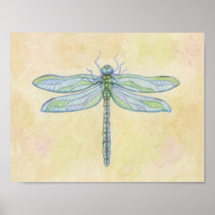 Dragonfly-teckningsutskrift Poster