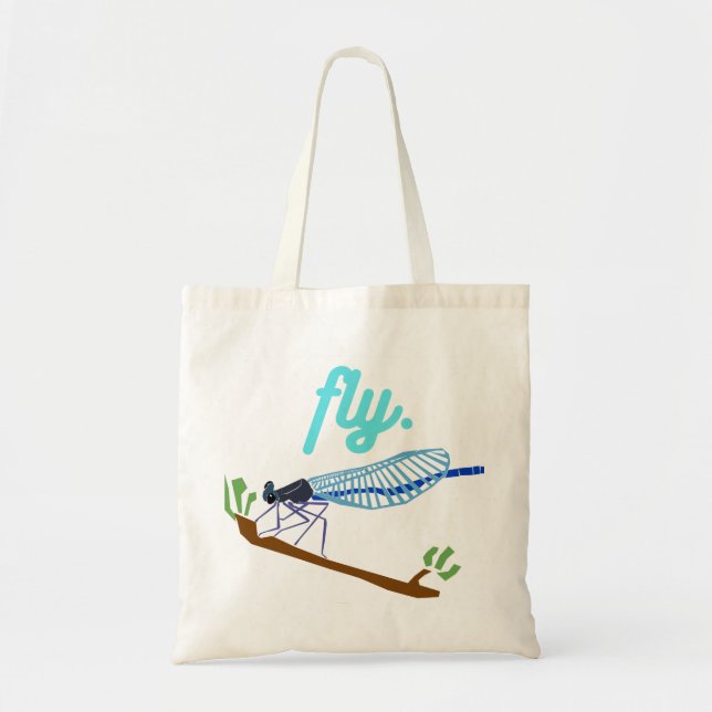 dragonfly Tote Bag Tygkasse (Framsidan)