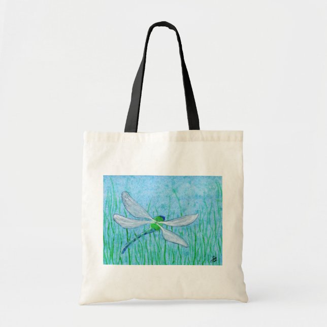 Dragonfly Tote Bag Tygkasse (Framsidan)