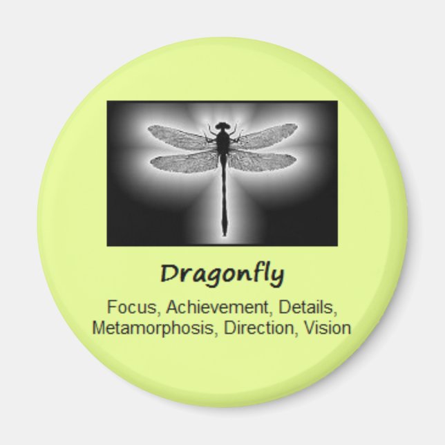 Dragonfly Totem Animal Spirit: Magnet (Framsidan)