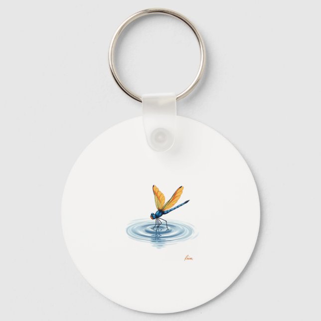 Dragonfly Tshirt Women Men Kids Insect Darner Skim Nyckelring (Framsida)
