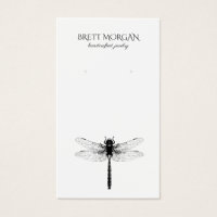 Dragonfly Typography Earring Jewelry Visning Card