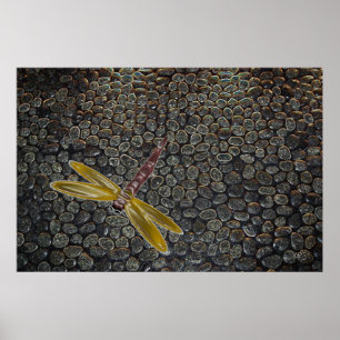 Dragonfly under flygning Poster