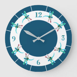 Dragonfly | Upplås för rundad vägg Stor Klocka