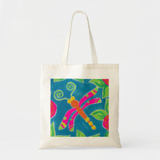 Dragonfly Vår Fling Tote - Canvas Beach Bag Tygkasse