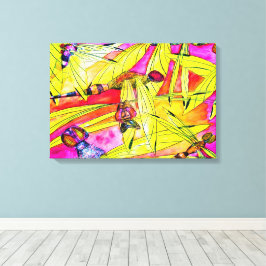 Dragonfly vattenfärgsfärgning canvastryck