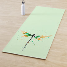 Dragonfly - vattenfärgsgrafik - grönt