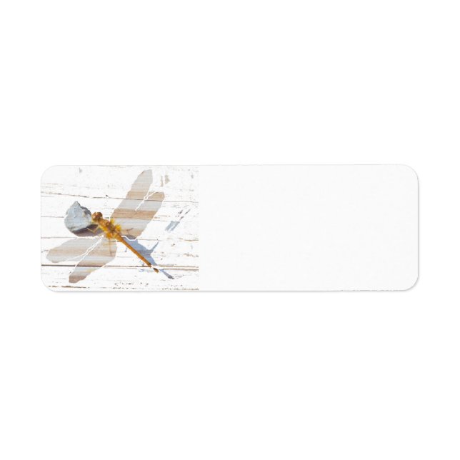 Dragonfly vid Sten Returadress Etikett (Framsidan)