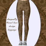 Dragonfly Vingar Finare Blommigt Dream Leggings<br><div class="desc">Dragonflugor häckar mellan blommor och löv. Den här designen har ett luddigt utseende på eleganten,  något som finare-nätade lager.</div>