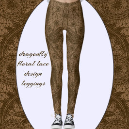 Dragonfly Vingar Finare Blommigt Dream Leggings