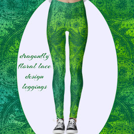 Dragonfly Vingar Finare Blommigt Dream Leggings
