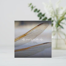 Dragonfly Vingar Makro med Shakespeare-citat