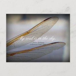 Dragonfly Vingar Makro med Shakespeare-citat Vykort