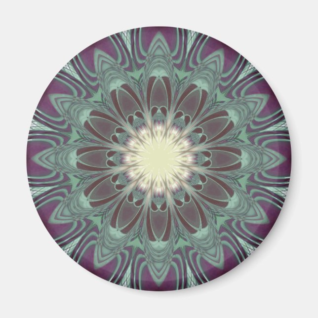 Dragonfly Vingar Mandala Magnet (Framsidan)