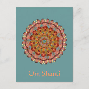 Dragonfly Vinge om Shanti Mandala vykort