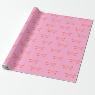 Dragonfly Vintage för Rosa och Orange Presentpapper