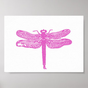 Dragonfly Violet Print Poster