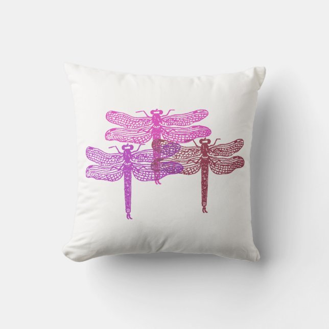 Dragonfly Violets Pillow Kudde (Framsida)