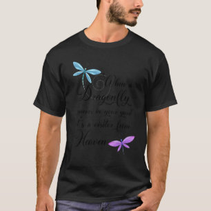 Dragonfly Visitor från Heaven Quote Dragonflies T Shirt
