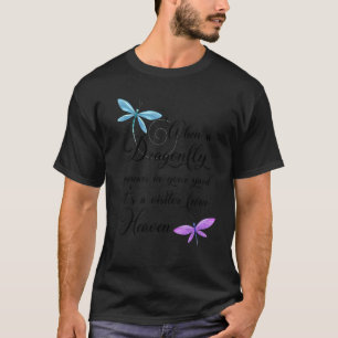 Dragonfly Visitor från Heaven Quote Dragonflies T Shirt