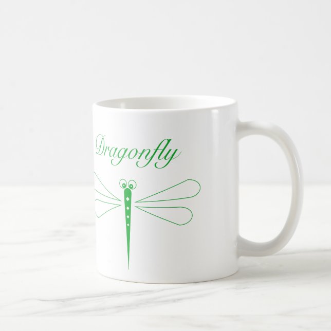 Dragonfly - Vit 11 oz Classic White Mugg (Höger)