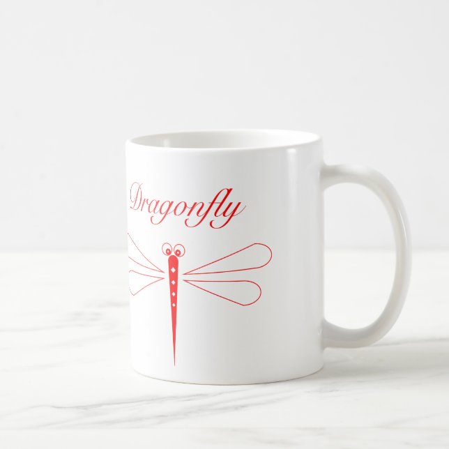 Dragonfly - Vit 11 oz Classic White Mugg (Höger)