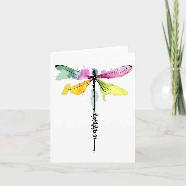 Dragonfly Warrior Semicolon Suicide Prevention Awa Kort (Framsida)