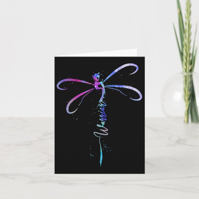 Dragonfly Warrior Semicolon Suicide Prevention Awa Kort (Framsida)