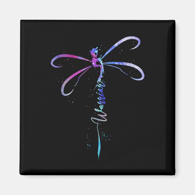 Dragonfly Warrior Semicolon Suicide Prevention Awa Magnet (Framsidan)
