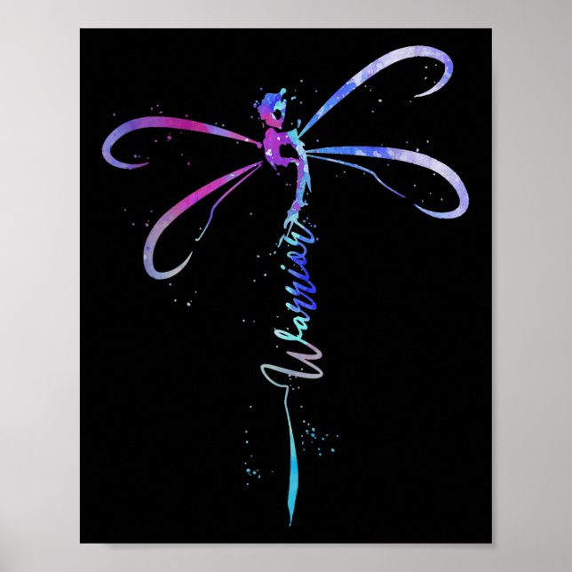 Dragonfly Warrior Semicolon Suicide Prevention Awa Poster (Framsidan)