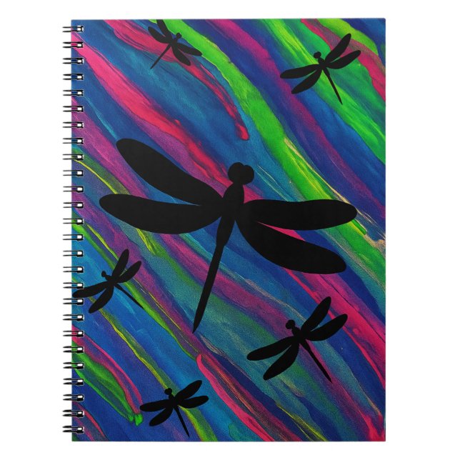 Dragonfly Watercolor Anteckningsbok (Framsidan)