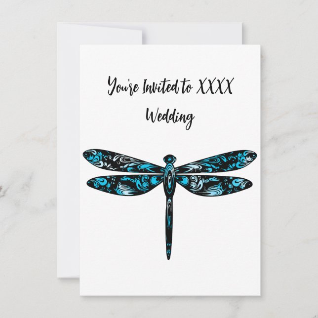 Dragonfly Wedding-inbjudningar Inbjudningar (Framsida)