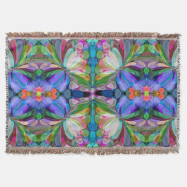 Dragonfly WildblommGarden Abstrakt Blommigt Filt