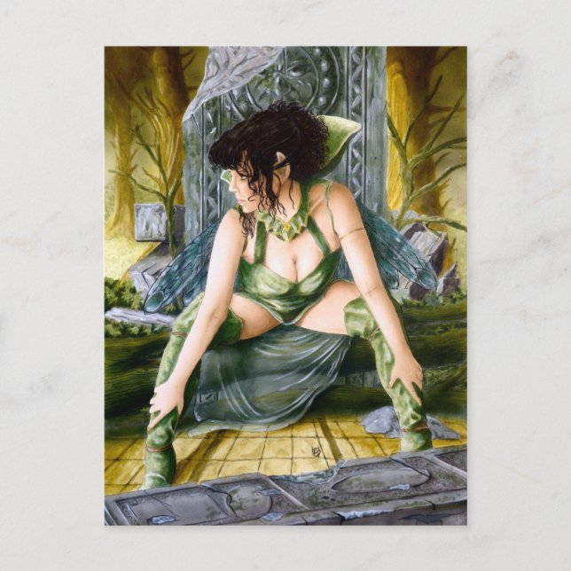 Dragonfly Winged Elf Vykort (Framsida)