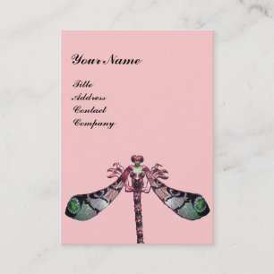 DRAGONFLY WOMAN JEWEL,Grönt,Svart Rosa Visitkort