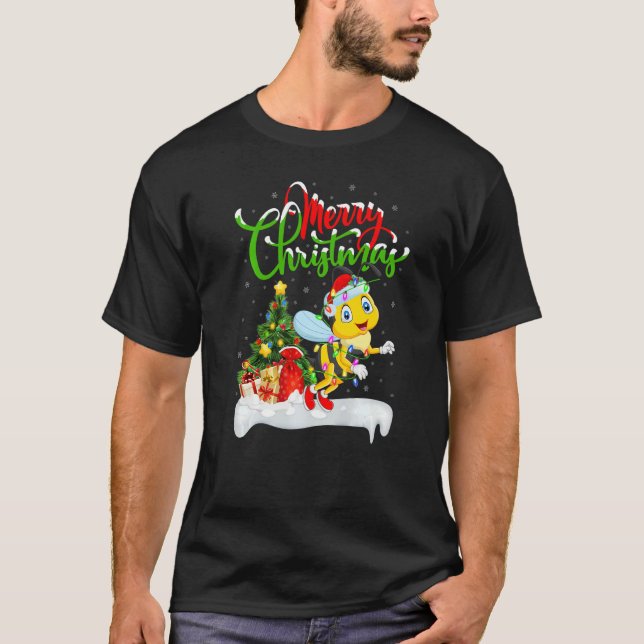 Dragonfly  Xmas Decorations Santa Dragonfly Christ T Shirt (Framsida)