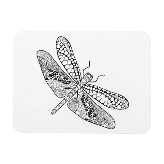 Dragonfly Zendoodle Magnet (Horisontell)