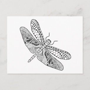 Dragonfly Zendoodle Vykort