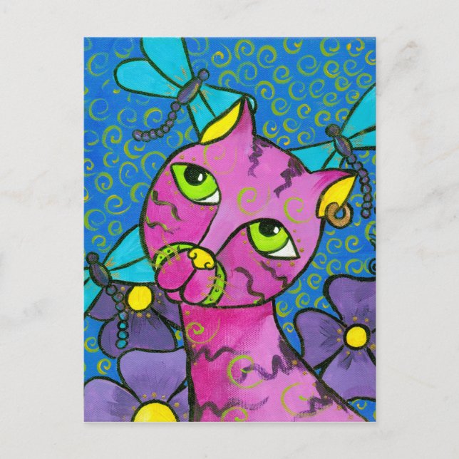 DragonflyCat Vykort (Framsida)