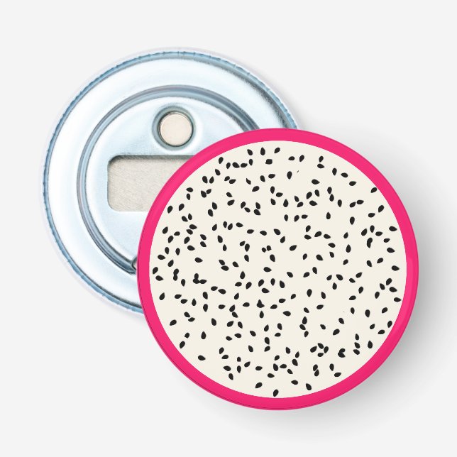 Dragonfrukt/Dragon Fruit Stylized Fruit Slice Flasköppnare (Framsidan)