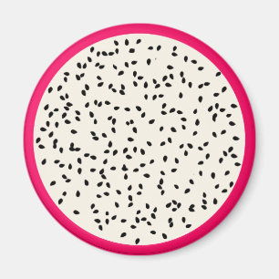 Dragonfrukt/Dragon Fruit Stylized Fruit Slice Magnet