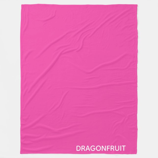 Dragonfrukt rosa färg namn fleecefilt (Framsidan)