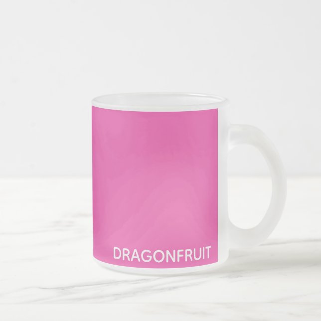 Dragonfrukt rosa färg namn frostad glasmugg (Höger)