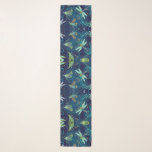 Dragongflies Teal Long Chiffon Scarf<br><div class="desc">Använda din egen text och bild för ett anpassad design. Snygg gåva.</div>