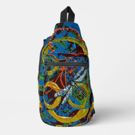 dragongfly abstrakt Sling Bag