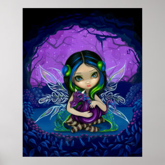 Dragoning Garden 2 fantasydrake för att skriva ut Poster
