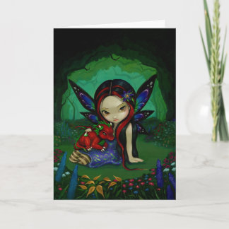 "Dragonling Garden I"-hälsningskort Kort