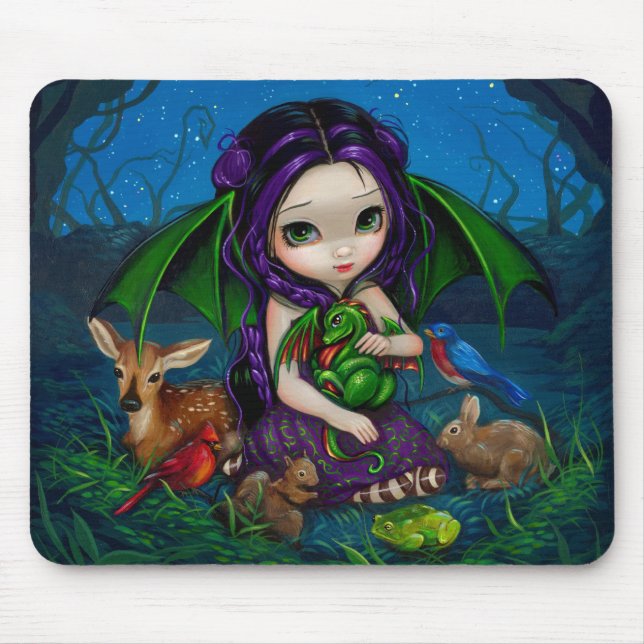 "Dragonling trädgård III" Mousepad Musmatta (Framsidan)