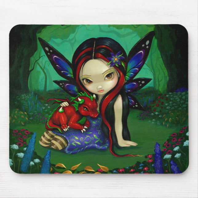 "Dragonling trädgård mig" Mousepad Musmatta (Framsidan)